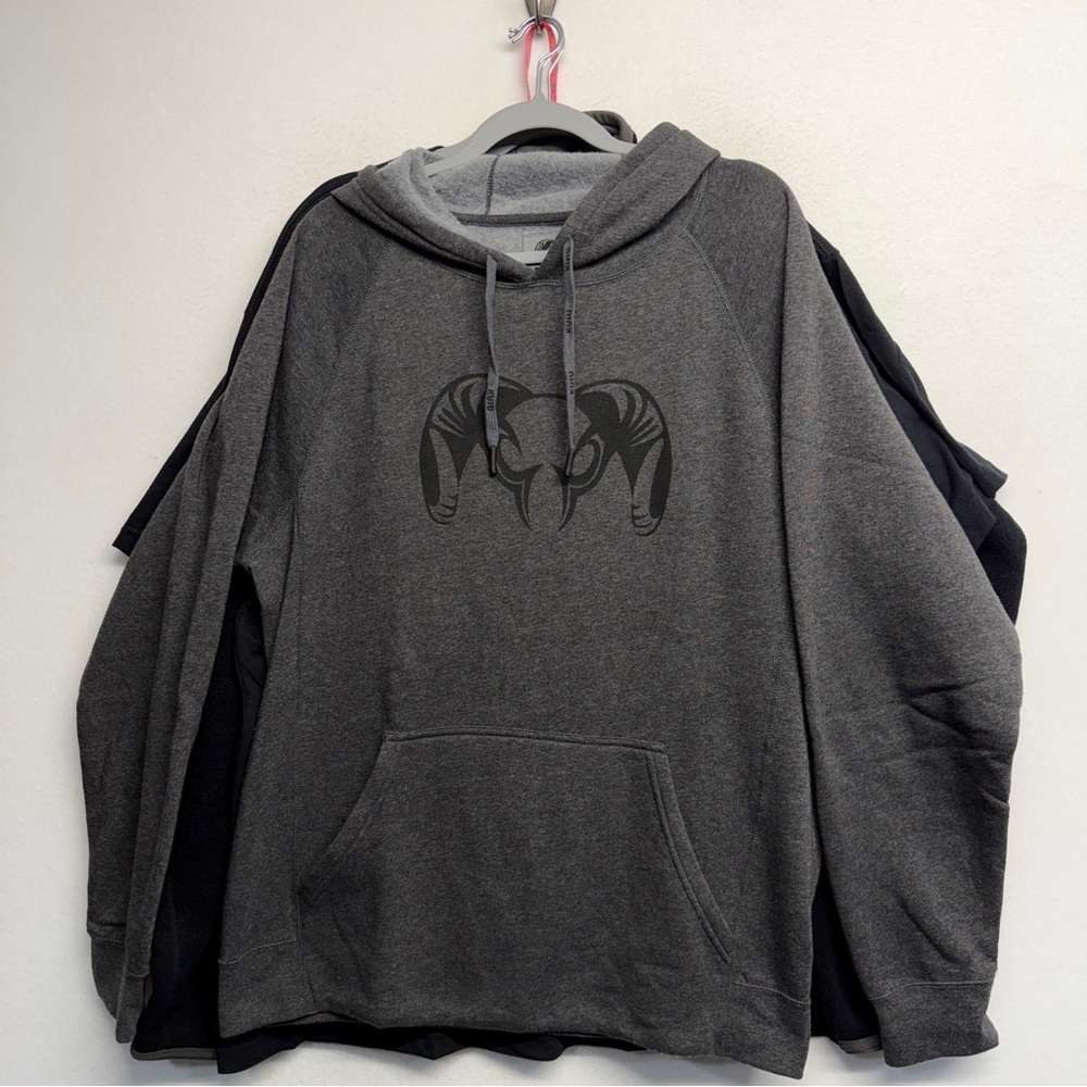 Kuiu Ram Skull Logo Hoodie Sweatshirt Gray‎ XL Hunting